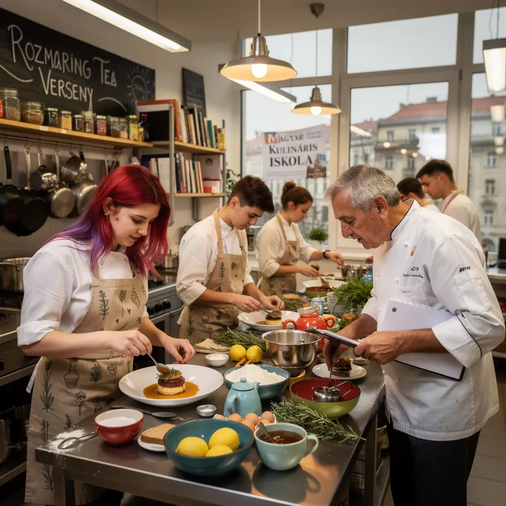 Friss rozmaringágak, amelyek illatosítják a teát.